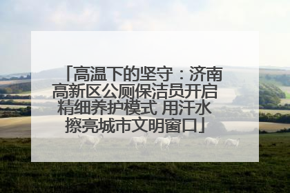 高温下的坚守：济南高新区公厕保洁员开启精细养护模式 用汗水擦亮城市文明窗口