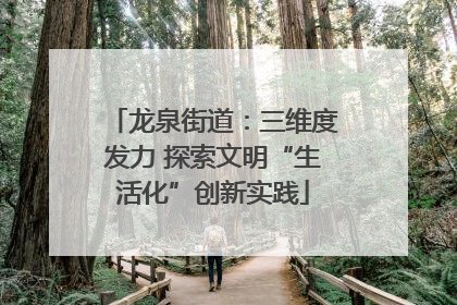 龙泉街道：三维度发力 探索文明“生活化”创新实践
