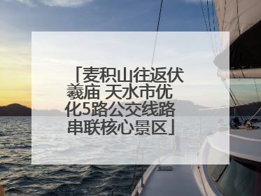 麦积山往返伏羲庙 天水市优化5路公交线路串联核心景区
