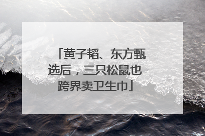 黄子韬、东方甄选后，三只松鼠也跨界卖卫生巾