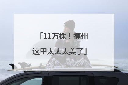 11万株!福州这里太太太美了