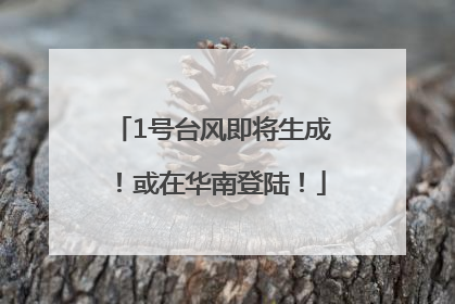 1号台风即将生成！或在华南登陆！