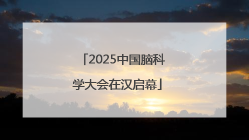 2025中国脑科学大会在汉启幕