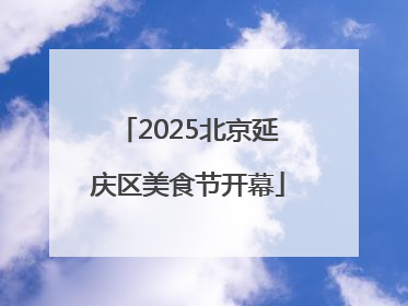 2025北京延庆区美食节开幕