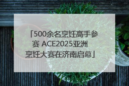 500余名烹饪高手参赛 ACE2025亚洲烹饪大赛在济南启幕